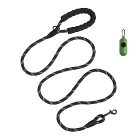 Rope Dog Leash, 6ft Heavy Duty Dog Leash with Comfortable Padded Handle, Strong Nylon Thick Leash with Reflective Threads Rope Dog Leash, 6ft Heavy Duty Dog Leash with Comfortable Padded Handle, Strong Nylon Thick Leash with Reflective Threads